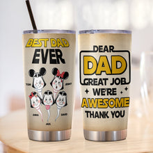 Load image into Gallery viewer, Personalized Best Dad Ever Tumbler - Custom Father&#39;s Day Gift Tumbler Cup PopCulturePrints
