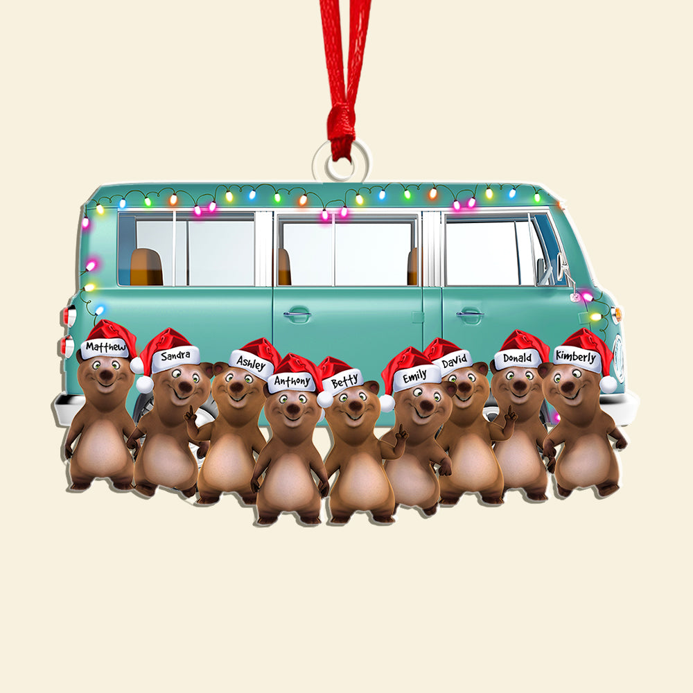 Personalized Bear Family Camping Ornaments for Holiday Cheer Ornament PopCulturePrints