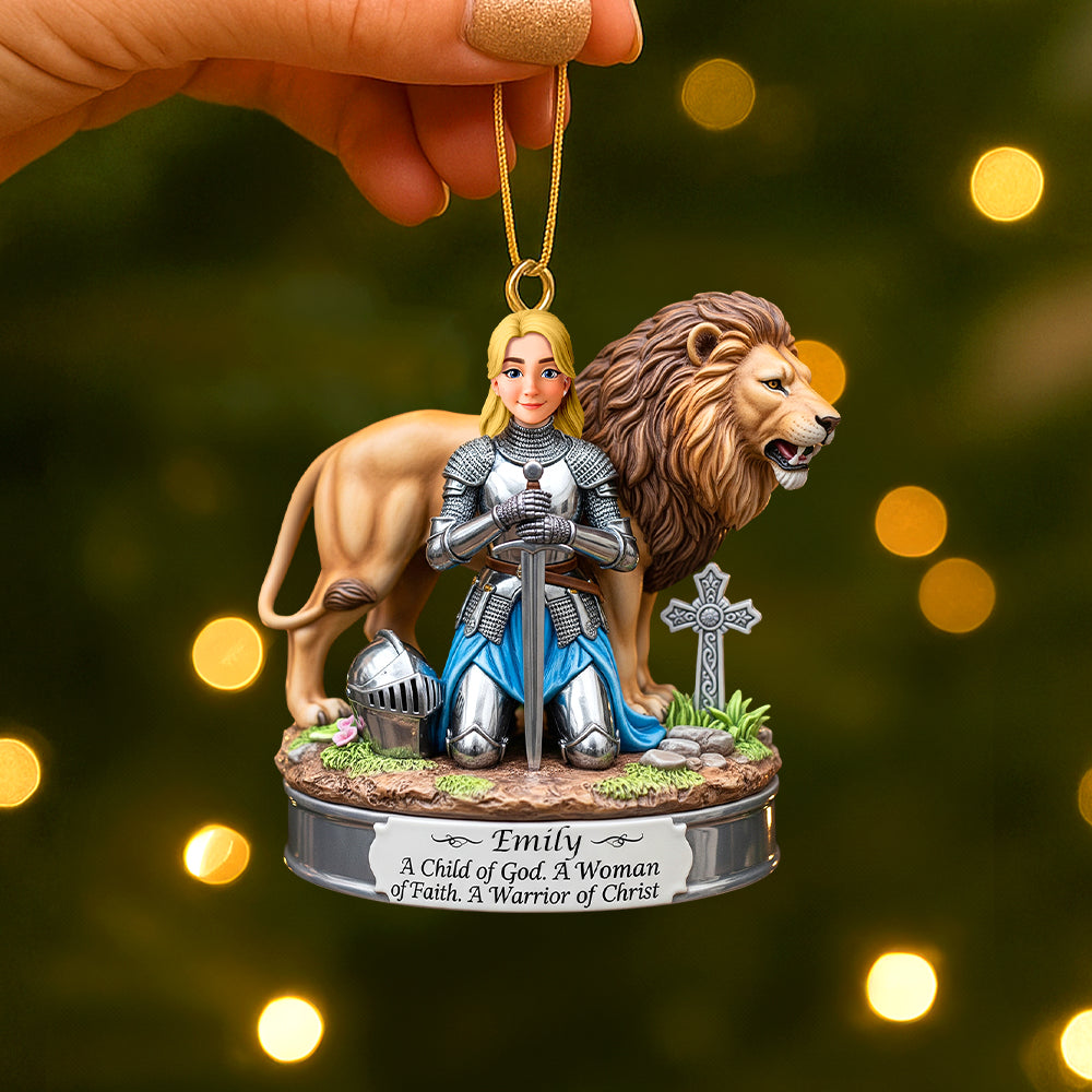 Mary, A Warrior of Christ - Personalized Acrylic Ornament for Christian Gifts Ornament PopCulturePrints