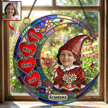 Load image into Gallery viewer, Personalized Grandma Suncatcher Ornament - Custom Photo Gnome Gift Ornament PopCulturePrints
