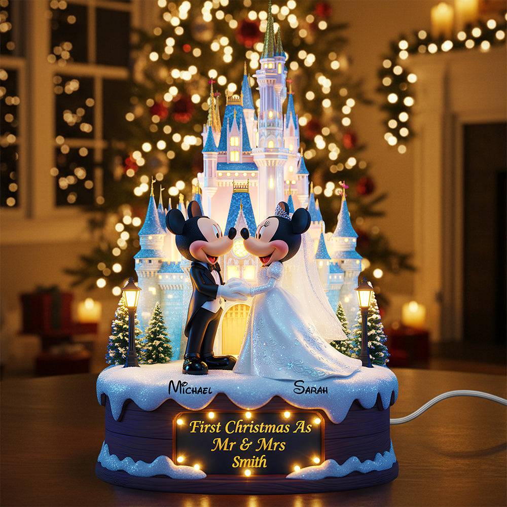 “Cherish Your First Christmas Together” - Personalized Light Box Gift for Couples Light Box PopCulturePrints