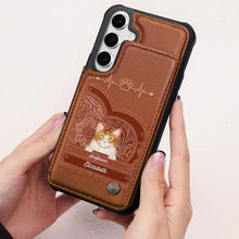 Load image into Gallery viewer, Cute Dogs And Cats Aesthetic Pattern - Personalized Leather Flip Wallet Phone Case Leather Flip Wallet Phone Case PopCulturePrints

