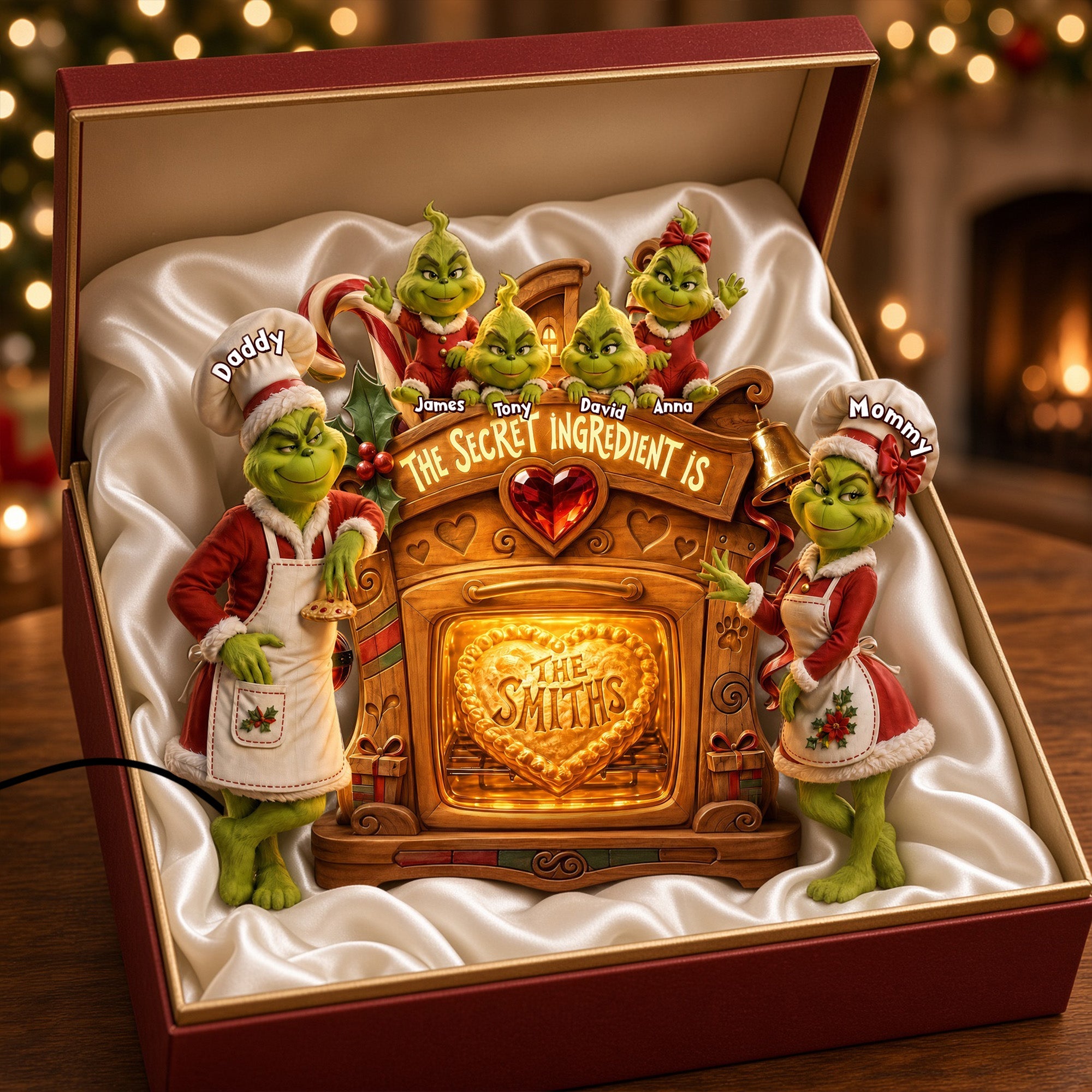 The Secret Ingredient is Family – Personalized Christmas Baking Acrylic Light Box