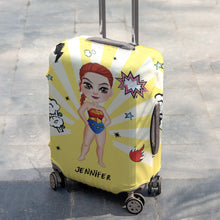 Load image into Gallery viewer, Personalized Travel Agent Superpower Luggage Cover Luggage Covers PopCulturePrints
