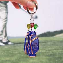 Load image into Gallery viewer, Golf Dad Keychain - A Heartfelt Personalized Gift for Dads Who Love Golf Keychains PopCulturePrints
