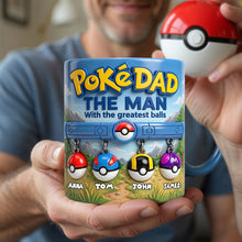 Load image into Gallery viewer, “PokéDad: The Man With the Greatest Balls” - Personalized Coffee Mug for Dad Coffee Mug PopCulturePrints
