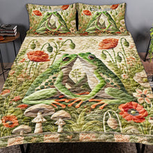 Load image into Gallery viewer, Personalized Frog Couple Quilt Bedding Set - Special Edition Blanket PopCulturePrints
