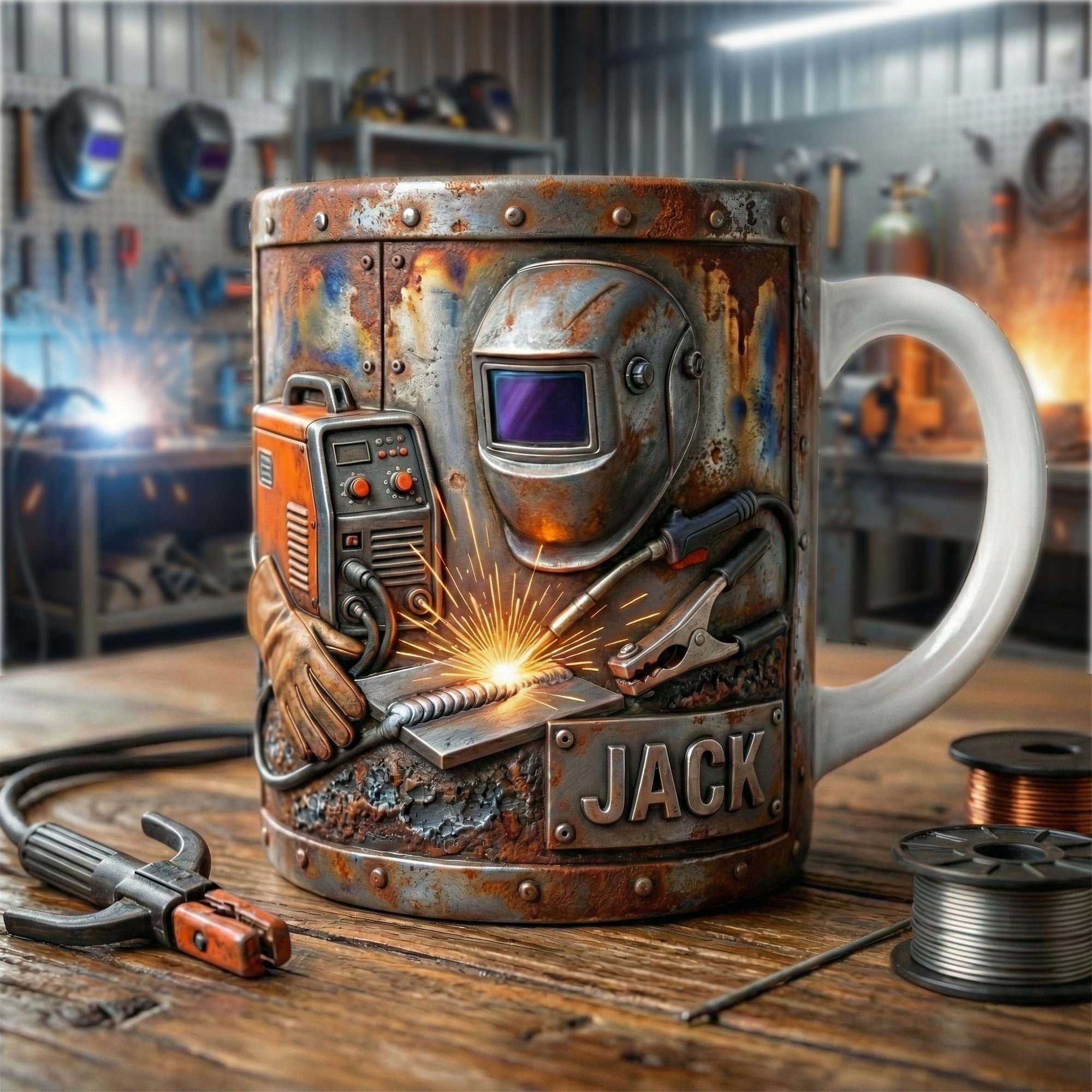 "For the Welders Who Create Magic!" - Proud Welder Coffee Mug - Personalized Gifts For Welders Coffee Mug PopCulturePrints