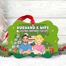 Load image into Gallery viewer, Personalized Golf Partner Ornament for Couples - Valentine&#39;s Day Gifts - Holiday Gift Ornament PopCulturePrints
