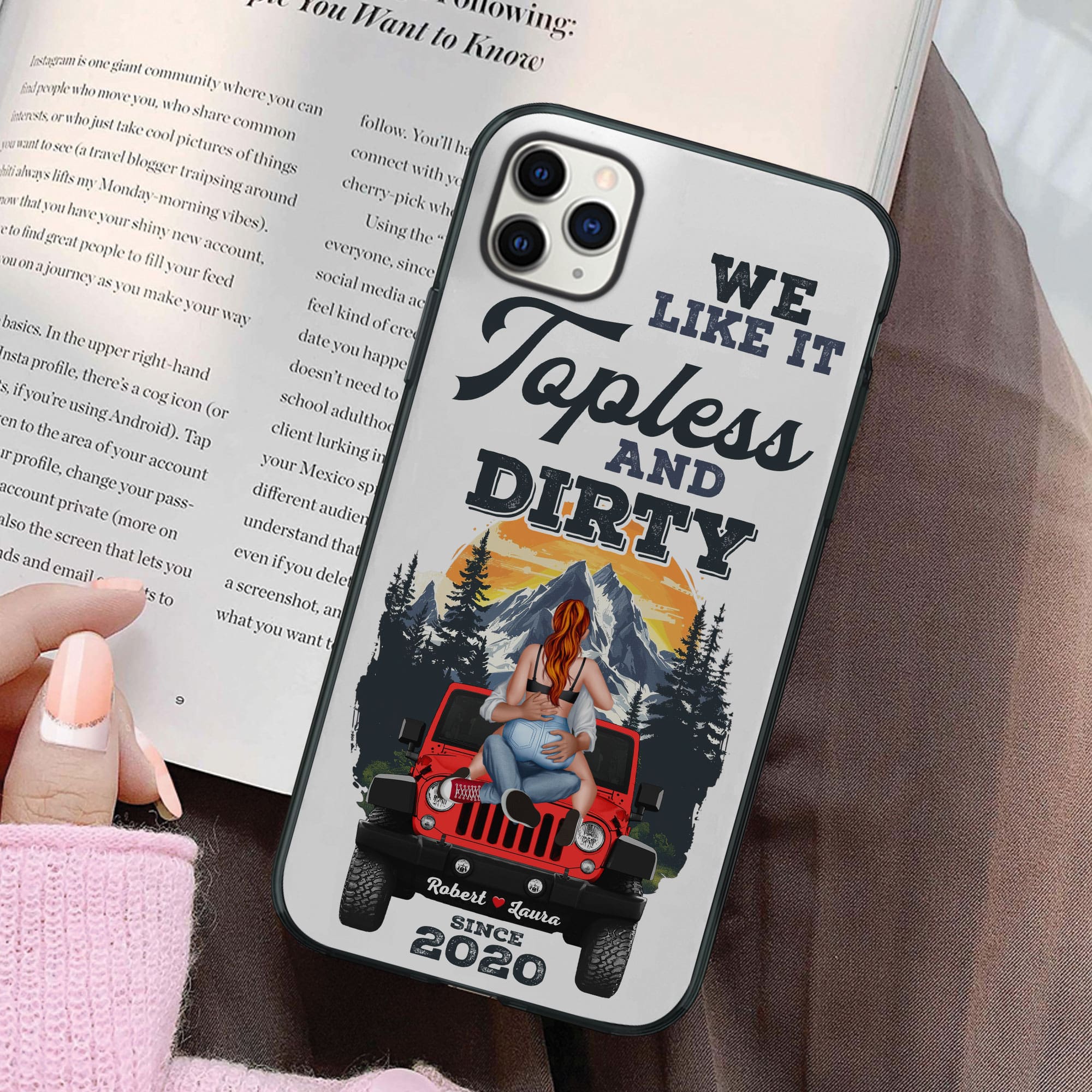 Personalized Topless & Dirty Couples Phone Case