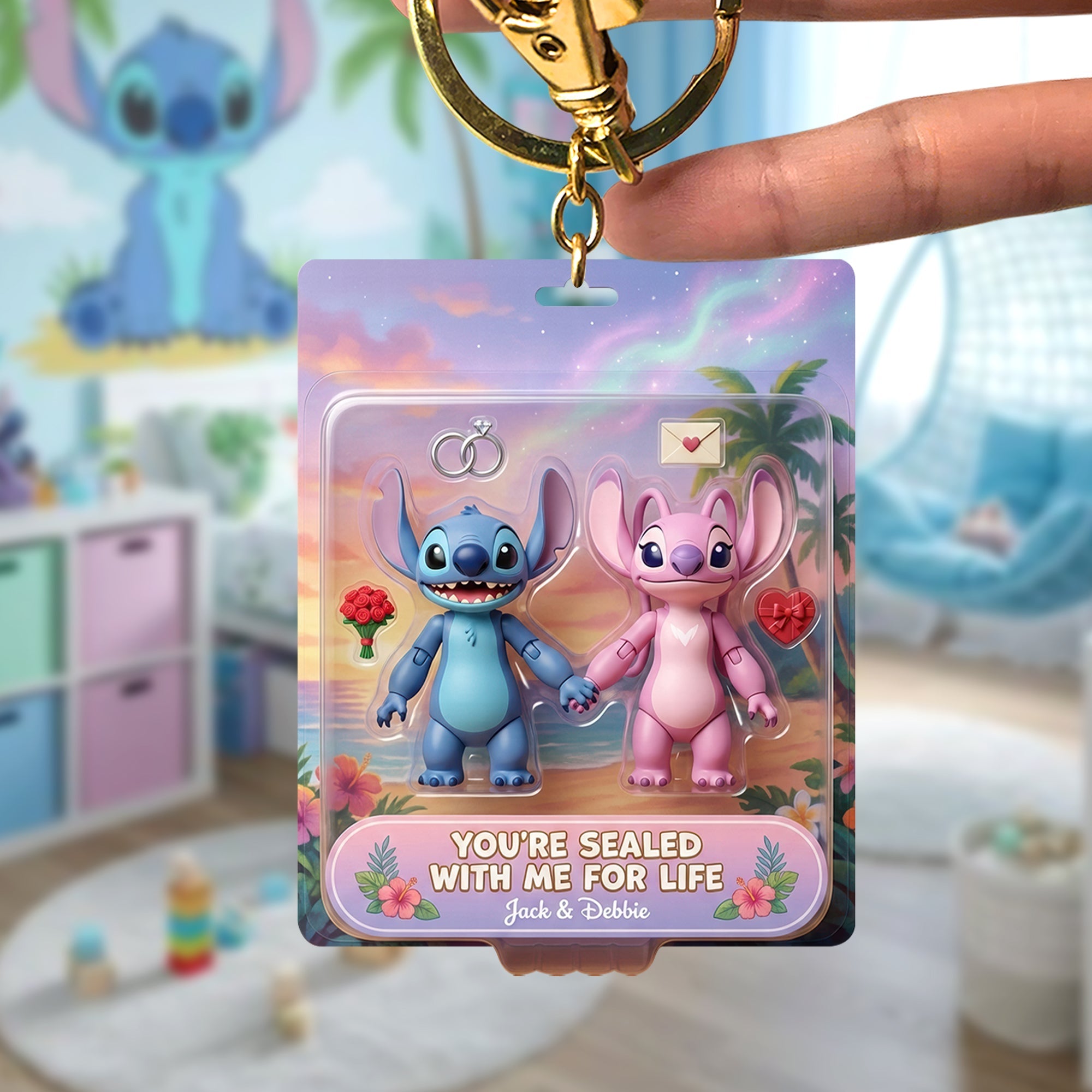 You're Sealed with Me for Life - Personalized Acrylic Keychain for Couples Keychains PopCulturePrints