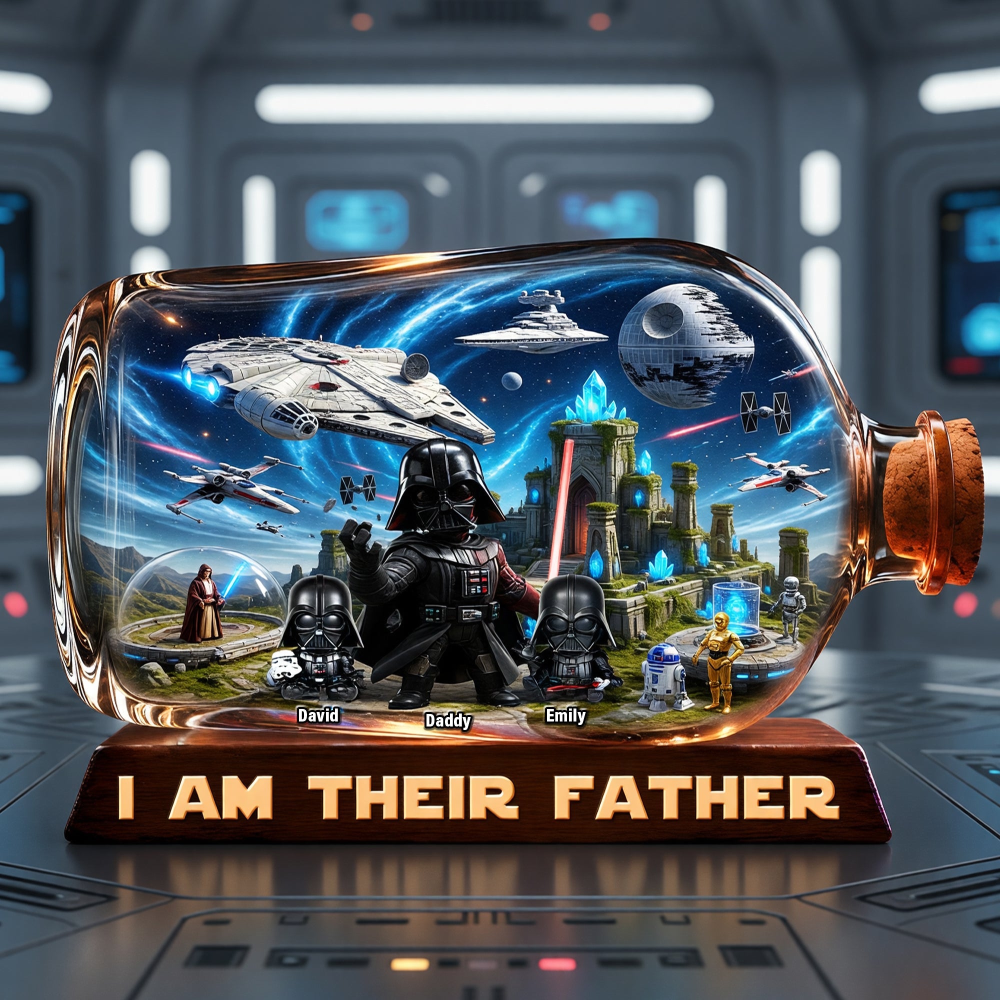 “I Am Their Father” - Fearless Cosmic Dad Acrylic Plaque - Personalized Gifts For Dads, Grandpas and More Shaped Plaques PopCulturePrints