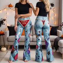 Load image into Gallery viewer, Gothic Stitched Flare Leggings - Personalized Gifts For Her 03tydh070926 Shorts and Pants PopCulturePrints
