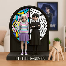 Load image into Gallery viewer, &quot;Besties Forever: Celebrate Your Horror Vibes&quot; - Personalized Horror Besties Plaque for Friends Shaped Plaques PopCulturePrints
