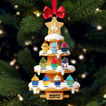 Load image into Gallery viewer, Sweet Cupcakes Christmas Ornament - A Personalized Gift for Grandmas Who Bake Ornament PopCulturePrints
