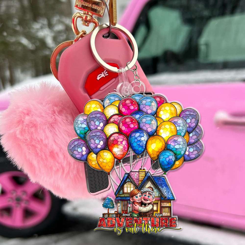 Personalized Couple Adventure Movie Keychain - Custom Valentine's Day Gifts Keychains PopCulturePrints