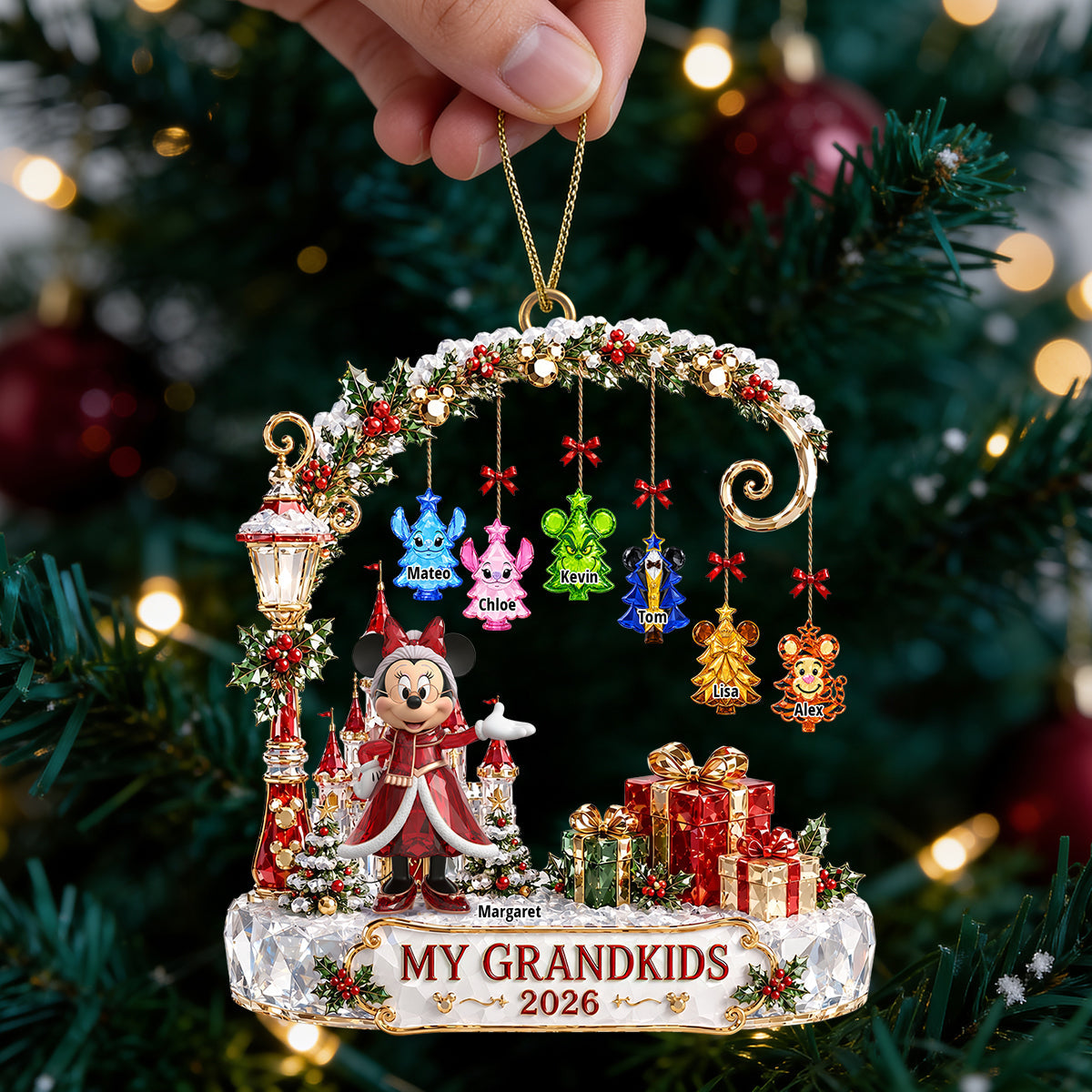 Elevate Your Christmas Spirit - Timeless Christmas Ambience Acrylic Ornament - Personalized Gift for Family & Friends