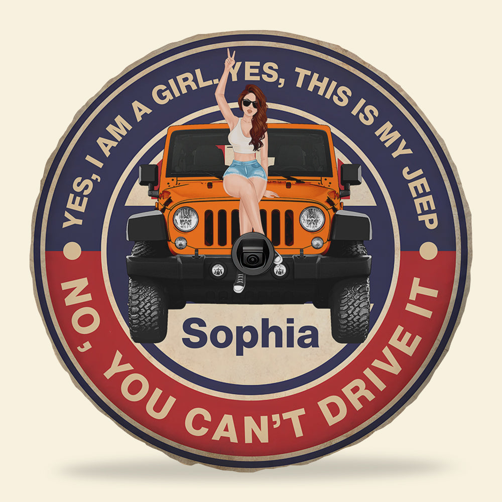 Personalized Jeep Girl Tire Cover - Yes, This Is My Jeep