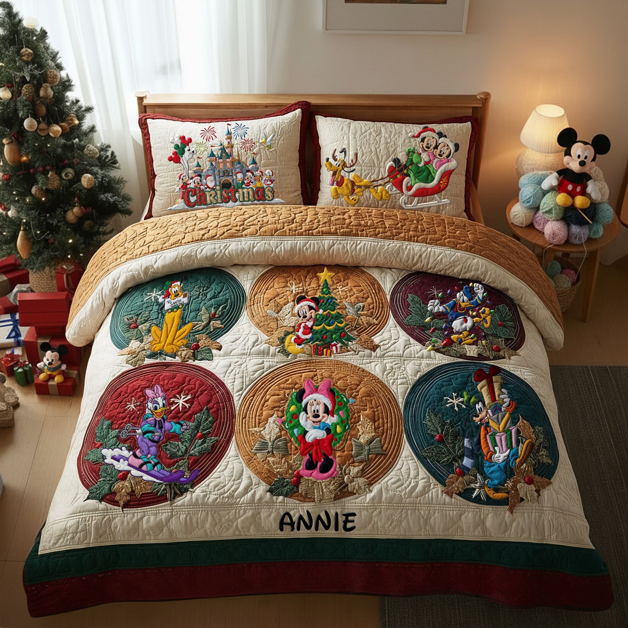 Make This Christmas Jolly - Personalized Jolly Christmas Gang Quilt Bed Set for Fans Bedding Set PopCulturePrints