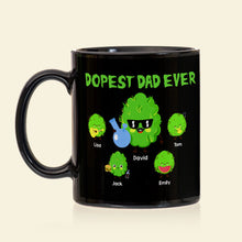 Load image into Gallery viewer, Personalized Dopest Dad Ever Black Coffee Mug Coffee Mug PopCulturePrints
