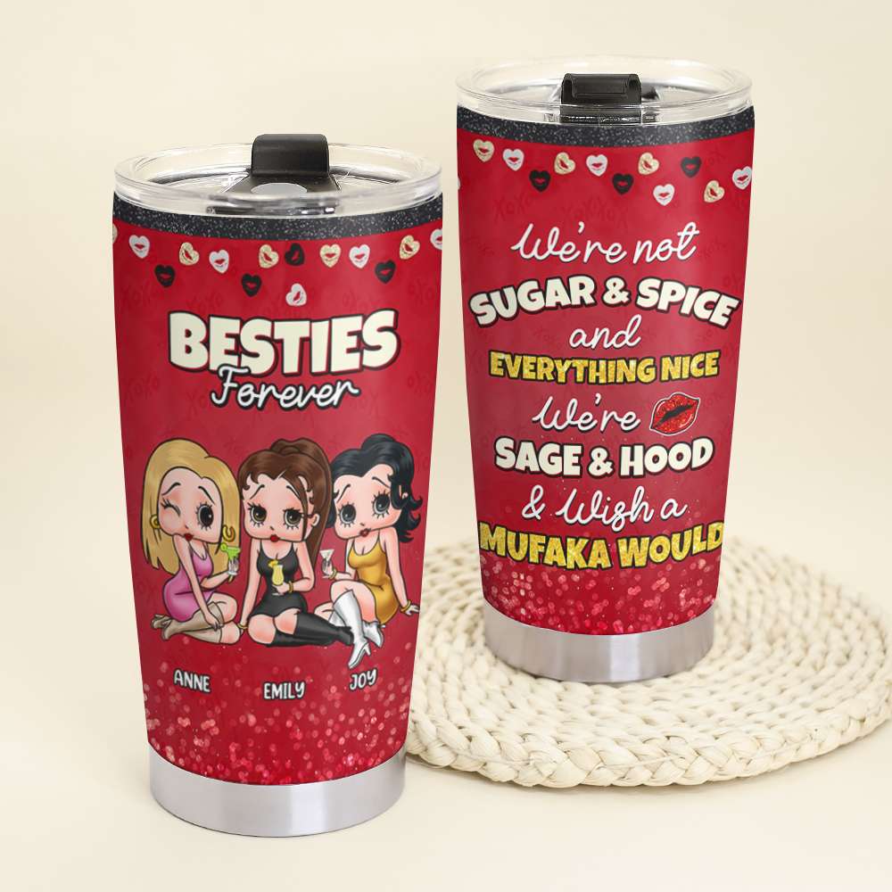 Besties Forever Personalized Tumbler Gift Tumbler Cup PopCulturePrints