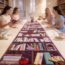 Load image into Gallery viewer, “Dive into a World of Imagination!” Magical Bookshelf Quilted Table Runner - Personalized Gift for Book Lovers
