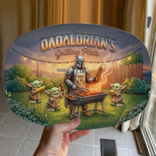 Load image into Gallery viewer, “Grill Like a Hero!” - Personalized Grilling Plate - Gift for Dads, Grandpas &amp; BBQ Lovers Plates PopCulturePrints
