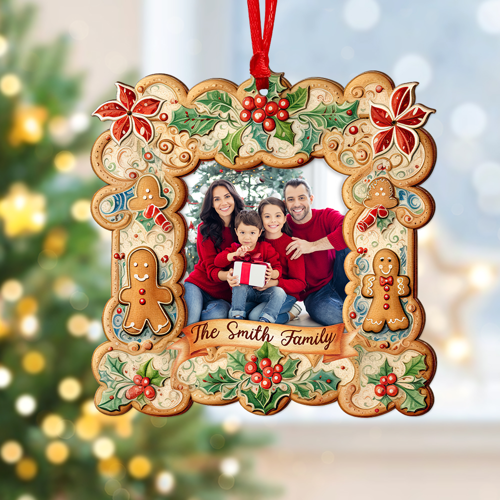 Personalized Family Christmas Ornament - Custom Photo Gift