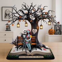 Load image into Gallery viewer, Till Death Do Us Part - Haunted Couple Under The Lantern Tree Acrylic Plaque Shaped Plaques PopCulturePrints
