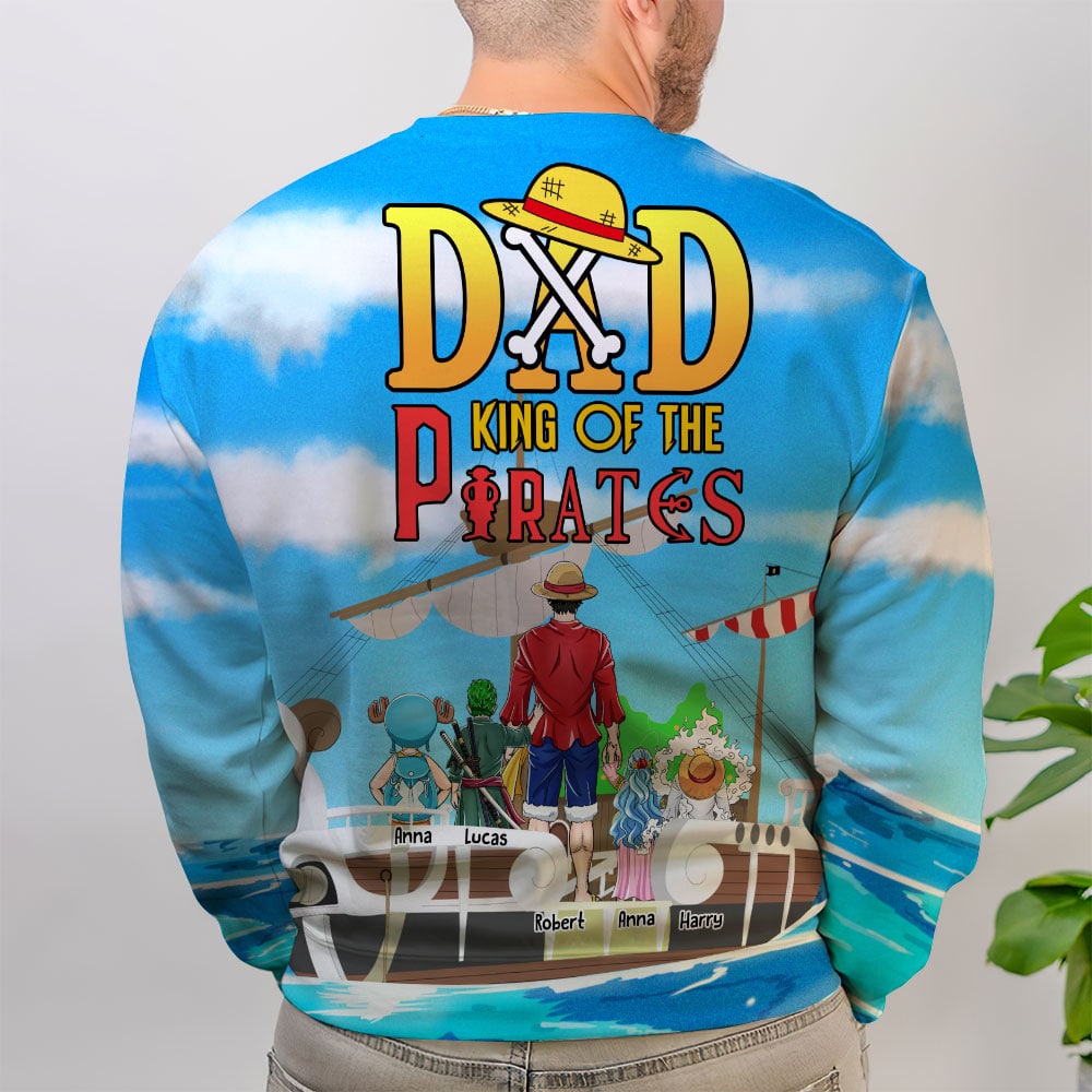 Personalized Pirate Dad Shirt – Custom Father's Day Gift