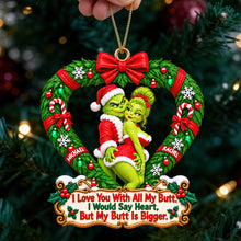 Load image into Gallery viewer, I Love You With All My Butt - Furry Naughty Couples Acrylic Ornament - Personalized Christmas Gift for Couples
