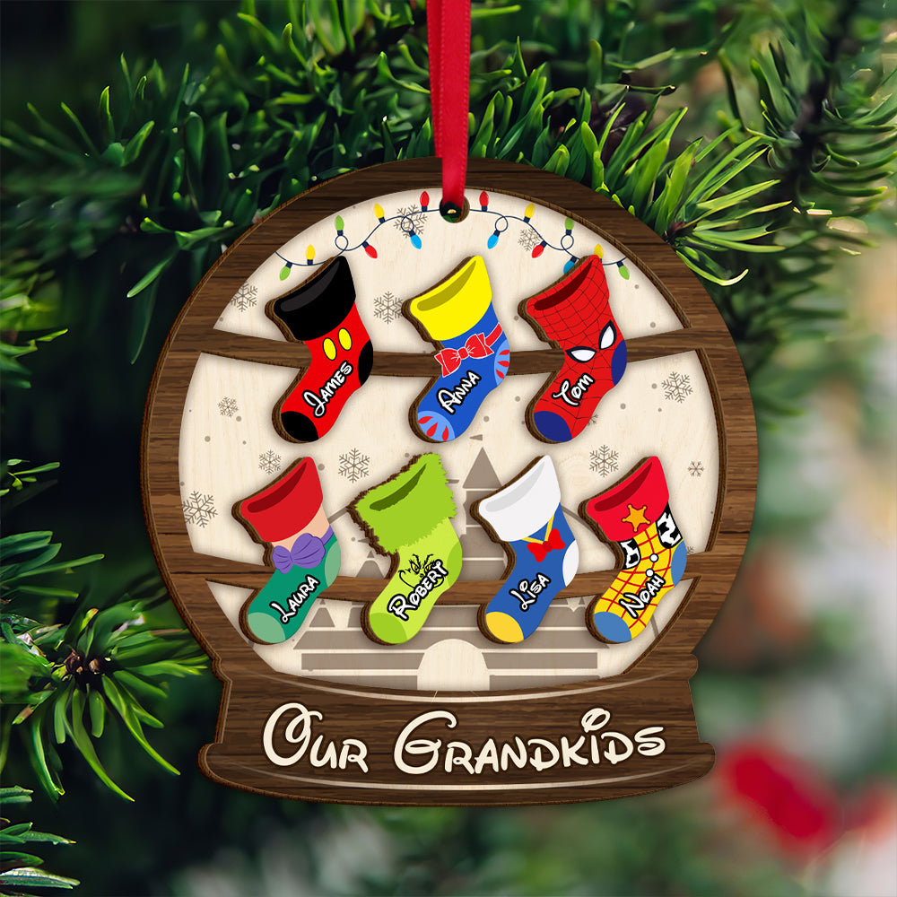 Personalized Christmas Ornament for Grandma with Grandkids' Names Ornament PopCulturePrints