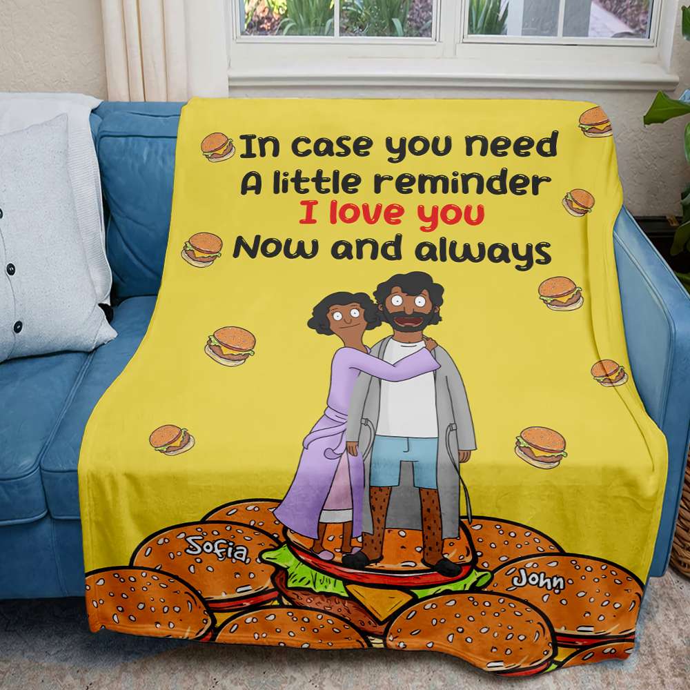 Personalized Couple Blanket - I Love You Now and Always Blanket PopCulturePrints