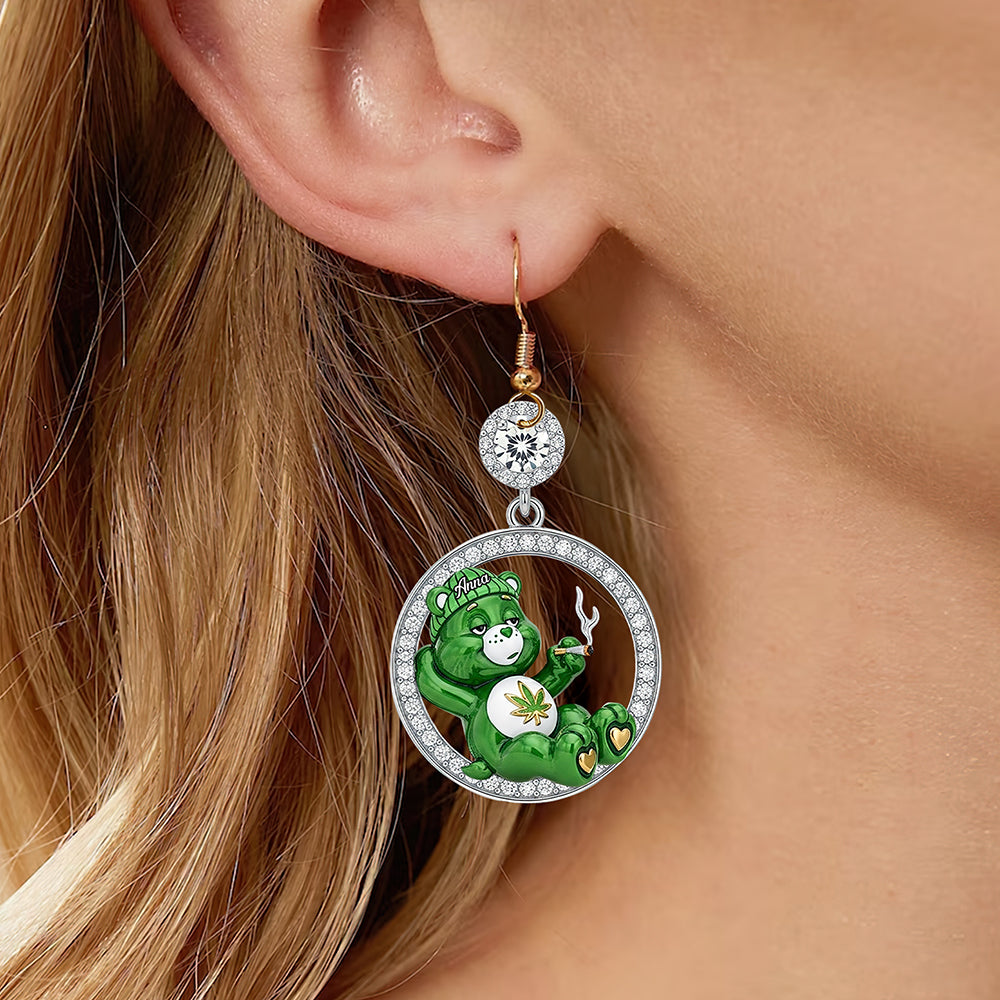 Light Up Your Style with Cute Weed Earrings - Personalized Gifts for Cannabis Lovers Earrings PopCulturePrints