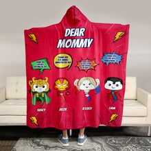 Load image into Gallery viewer, Custom Super Mom Blanket Hoodie - Perfect for Mother&#39;s Day Blanket PopCulturePrints
