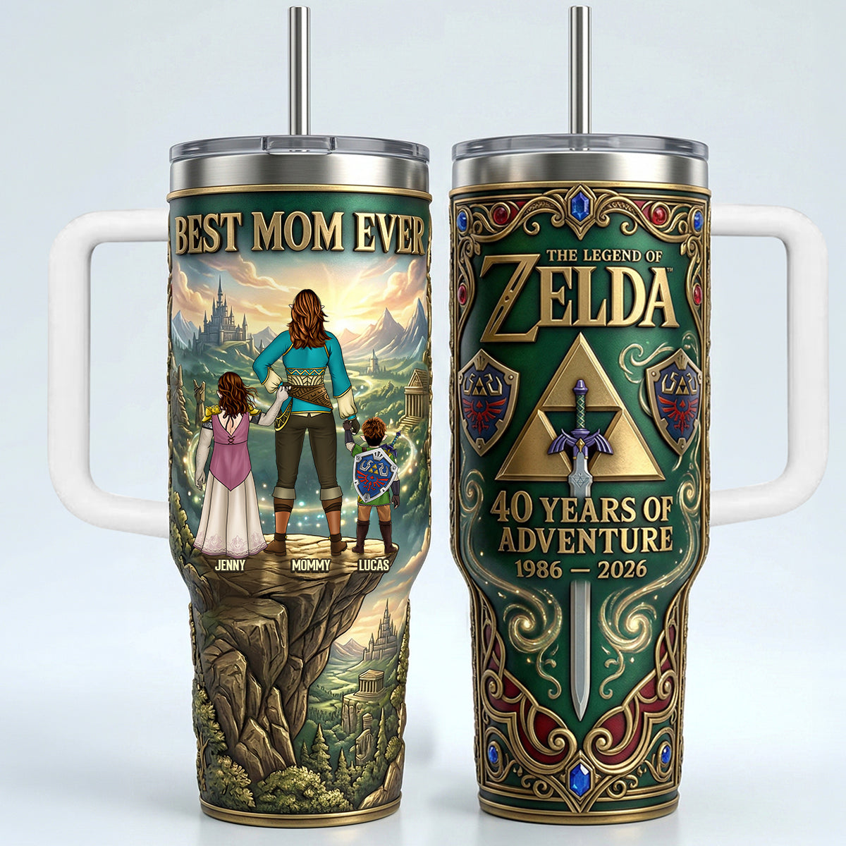 Best Mom Ever - Personalized Legendary Adventure Mom Tumbler | Custom Gift for Mom, Grandma, and More Tumbler Cup PopCulturePrints
