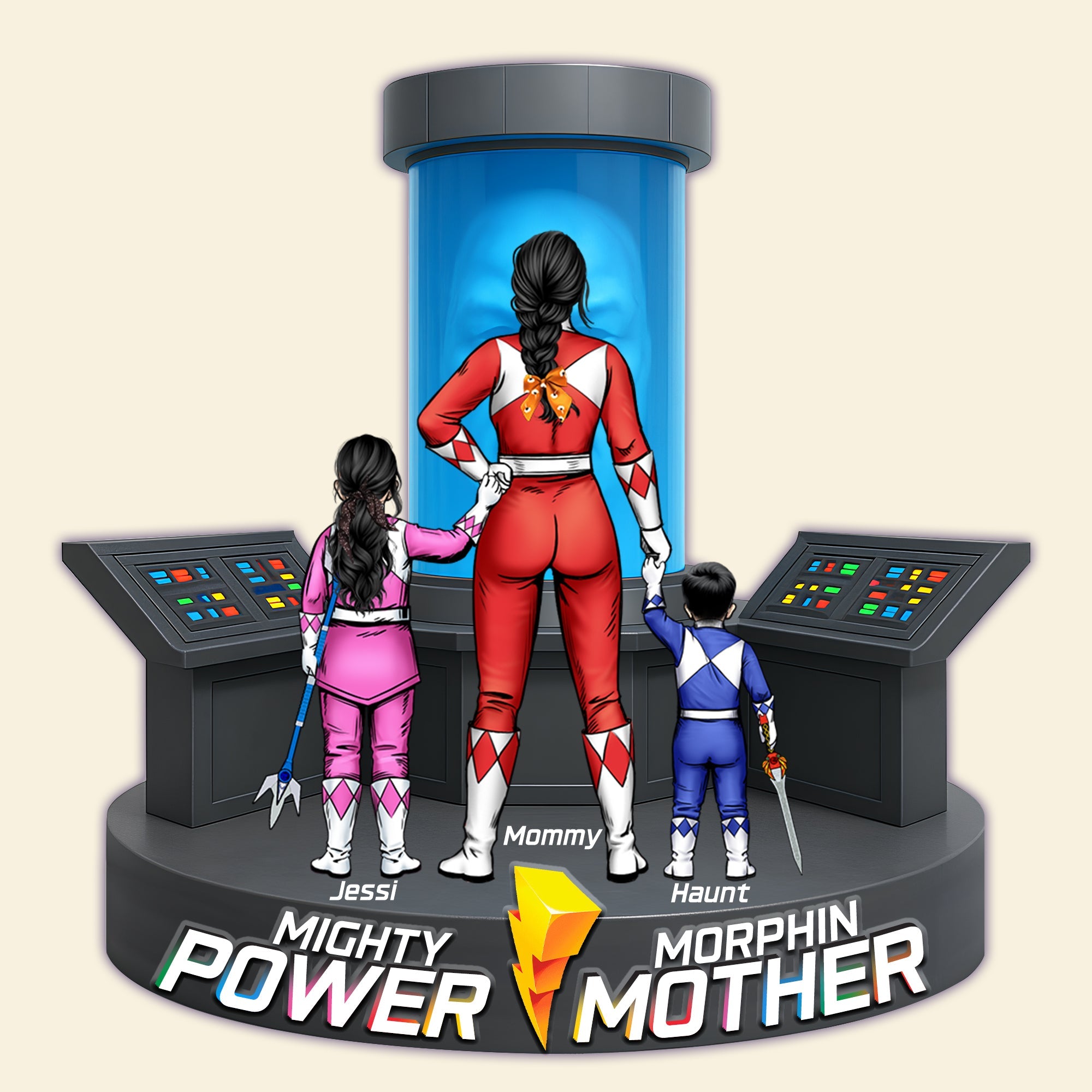 "Empower the Mighty Mom in Your Life – Power Mom Plaque, Personalized Gift For Her" Shaped Plaques PopCulturePrints