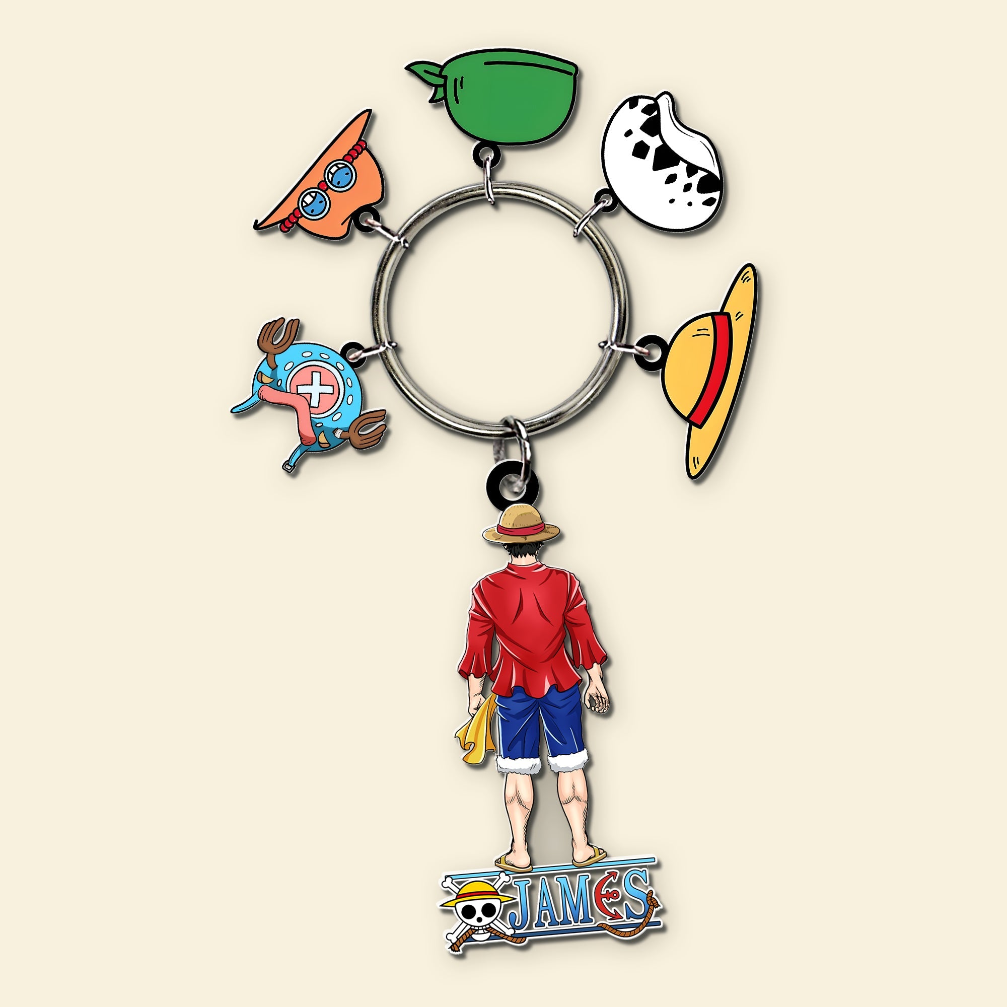 Custom Anime Fan Keychain - Personalized Name Charm Keychains PopCulturePrints