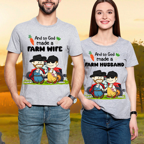 Unique Personalized Valentine's Day Gifts for Farmer Couples | Custom Tractor Shirts Shirts PopCulturePrints