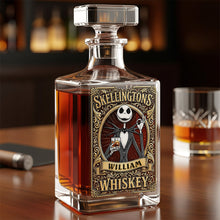 Load image into Gallery viewer, “Cheers to the Extraordinary!” - Creepy Cool Whiskey Decanter Set - Personalized Gifts For Him Whiskey Bottle PopCulturePrints
