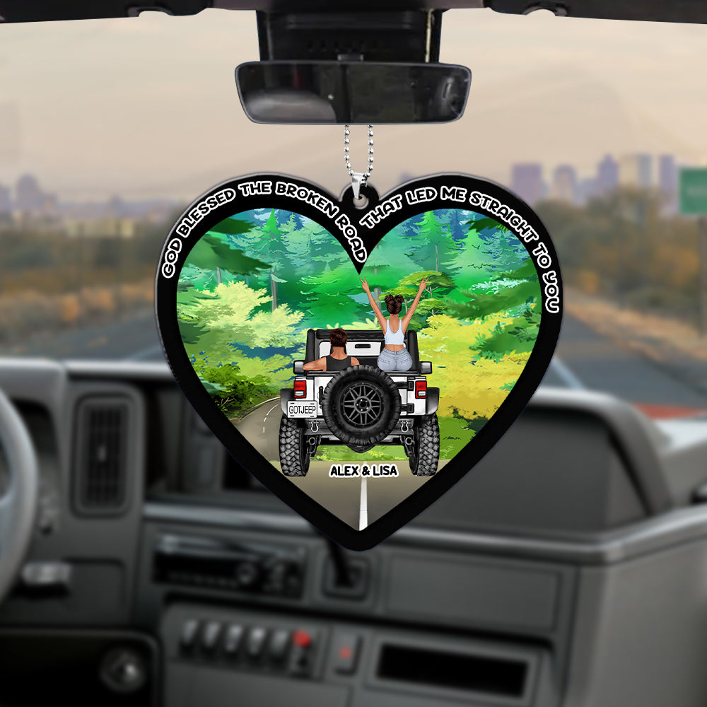 Personalized Car Ornament - The Broken Road Led Me to You