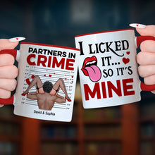 Load image into Gallery viewer, Personalized Partners in Crime Coffee Mug for Couples Coffee Mug PopCulturePrints
