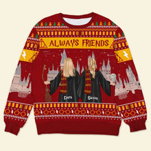 Load image into Gallery viewer, Personalized Always Friends Christmas Ugly Sweatshirt - Magical Theme
