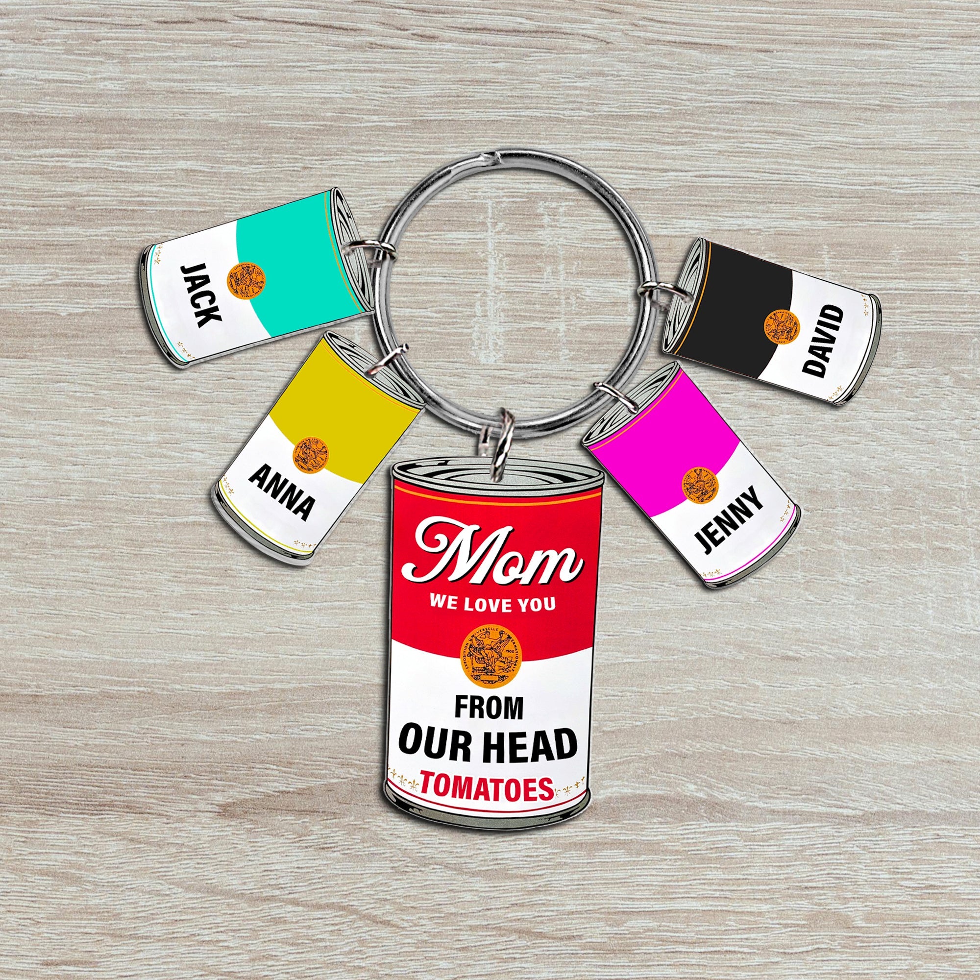 Mom, We Love You! Personalized Keychain - Unique Gift for Mom, Grandma, and Loved Ones Keychains PopCulturePrints