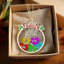 Load image into Gallery viewer, Heartstrings Family Ornament - Personalized Christmas Gift Ornament PopCulturePrints

