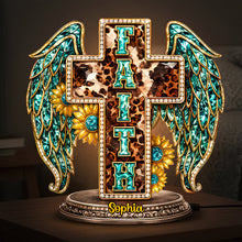 Load image into Gallery viewer, Illuminate Your Faith - Glowing Faith Cross Light Box - Personalized Gift for Jesus Lovers Light Box PopCulturePrints
