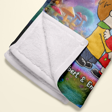 Load image into Gallery viewer, Personalized Couple Blanket: From Our First Kiss to Our Last Breath Blanket PopCulturePrints
