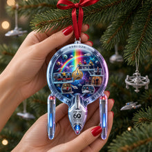 Load image into Gallery viewer, Explore the Final Frontier - Ship To Uncharted Space Ornament, Personalized Gifts
