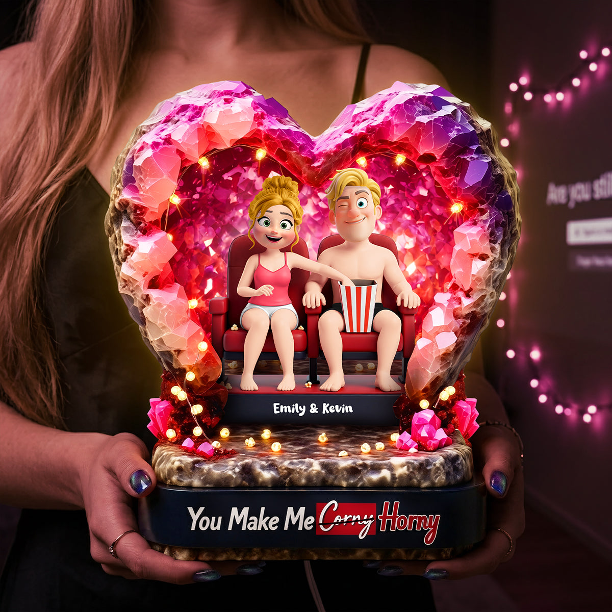 You Make Me Cerry Horny – Personalized Naughty Couple Acrylic Light Box