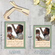 Load image into Gallery viewer, Papa, You Are The Best! - Personalized 2-Layered Wooden Plaque With Stand - Gift for Dad, Grandpa, and Loved Ones Wooden Plaque PopCulturePrints
